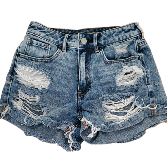 Packsun Distressed Mom Short Blue Denim Size 23 - Picture 1 of 7
